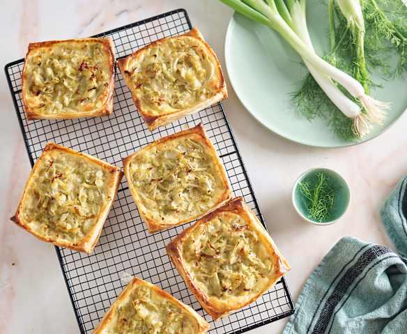 Leek and Fennel Goat's Cheese Tart