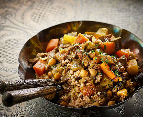 Couscous con agnello e verdure