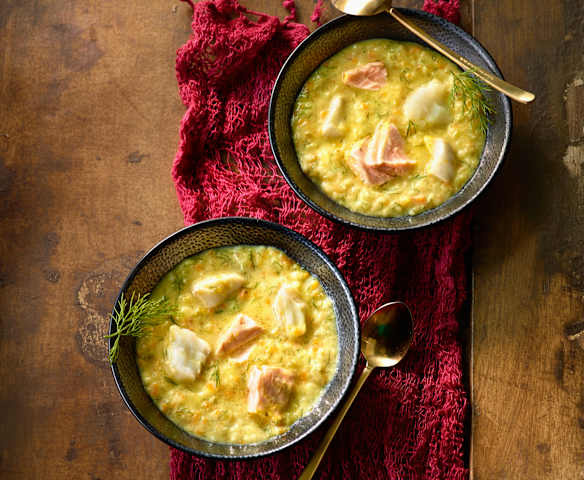 Fischsuppe mit Bulgur - Bulgurlu Balık Çorbası