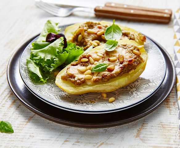 Pommes de terre farcies au pesto