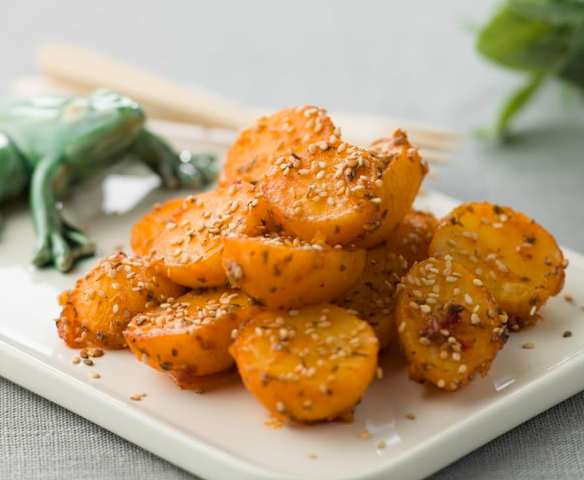 Batatas caramelizadas com mel Batatas caramelizadas com mel