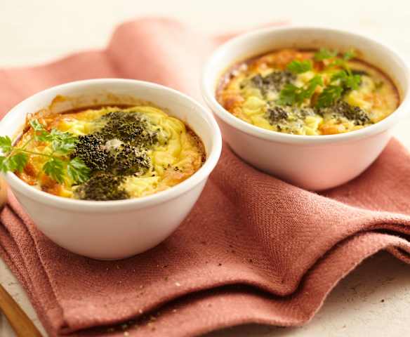 Petit flan au roquefort et brocoli