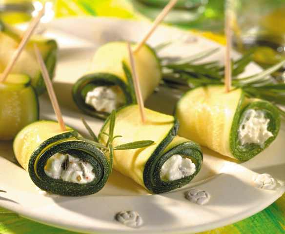 Involtini di zucchine ai fiocchi di latte