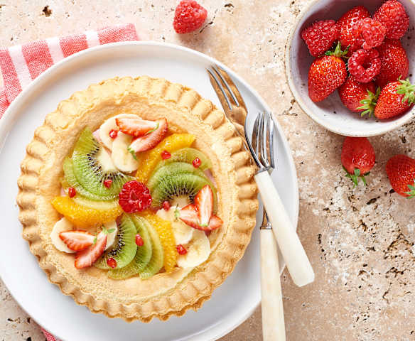 Biscuit et son bavarois aux fruits d'été