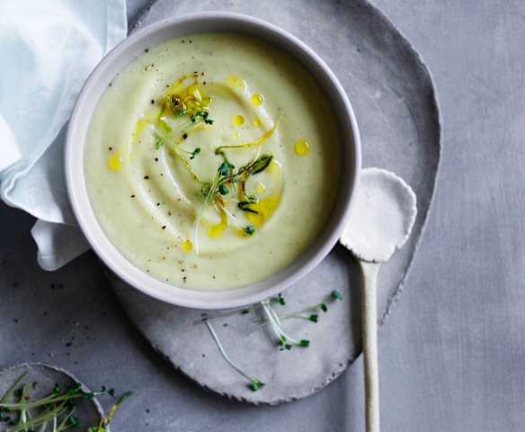 Roasted Jerusalem artichoke soup (gut health)