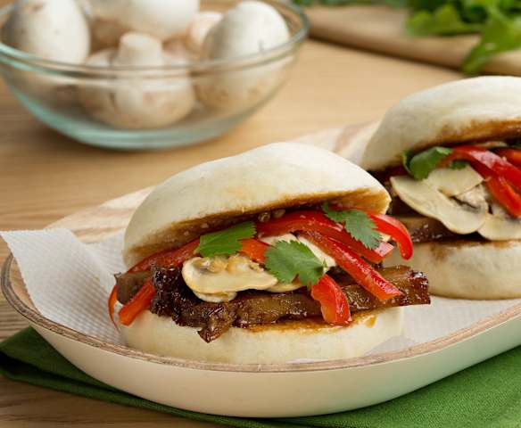Bao buns vegetarianos Bao buns vegetarianos