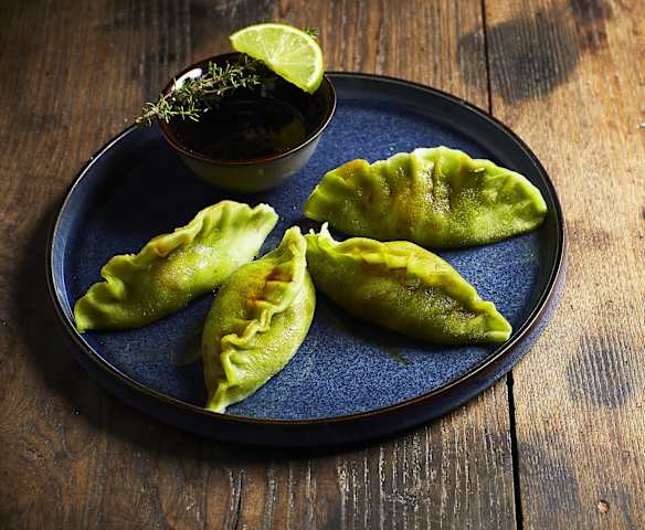 Dim sum salmone, miso e zenzero