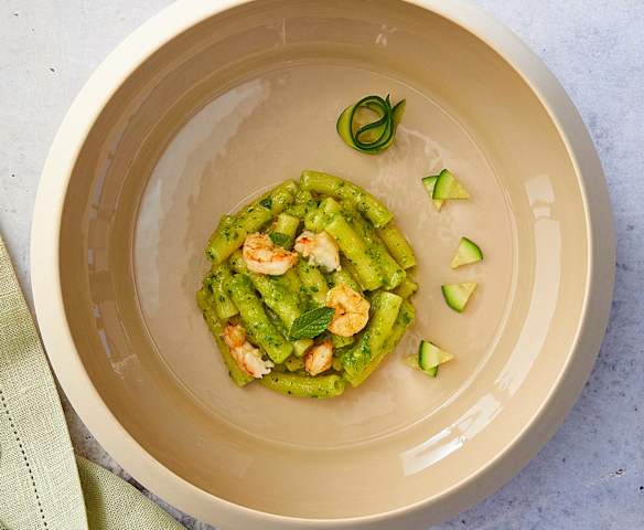 Sedanini al verde con gamberi insaporiti