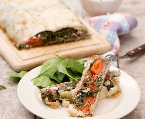 Warzywna zapiekanka z ciastem filo