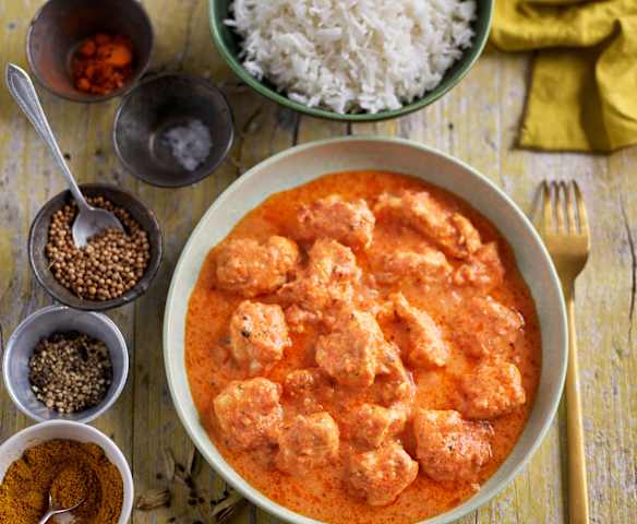 Garam-Masala-Hähnchen mit Reis