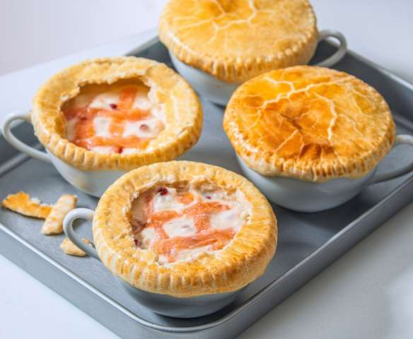 Vellutata di salmone in crosta