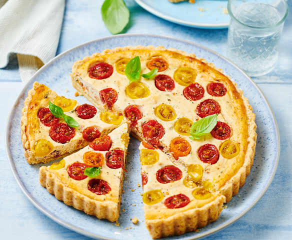 Ricotta-Tarte mit bunten Tomaten Ricotta-Tarte mit bunten Tomaten