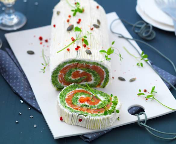 Bûche salée au saumon