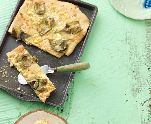 Piza de alcachofra