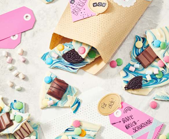 Bunte Bruchschokolade