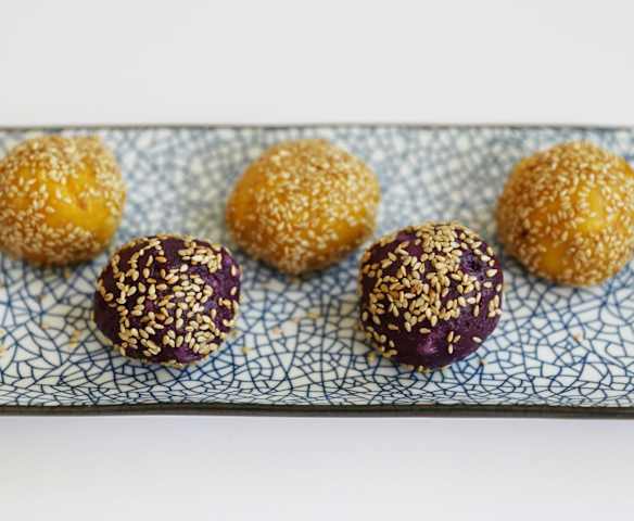 双色黄金芝士薯球