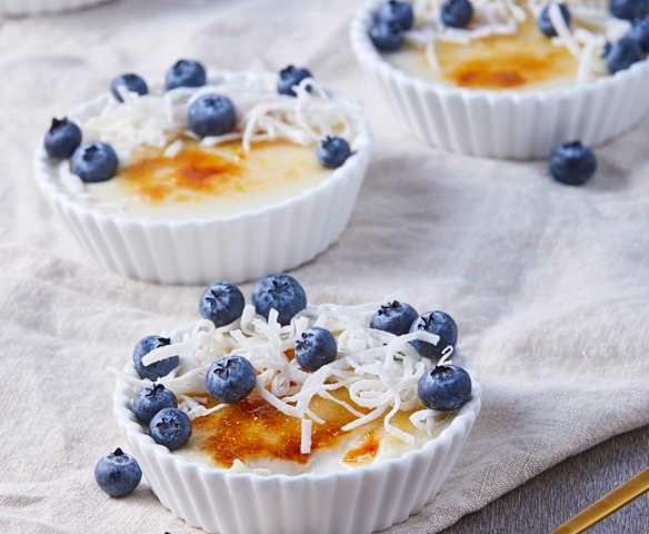 Crème brûlée de coco vegano