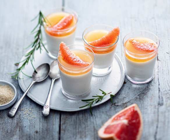 Pannacotta pamplemousse-coco