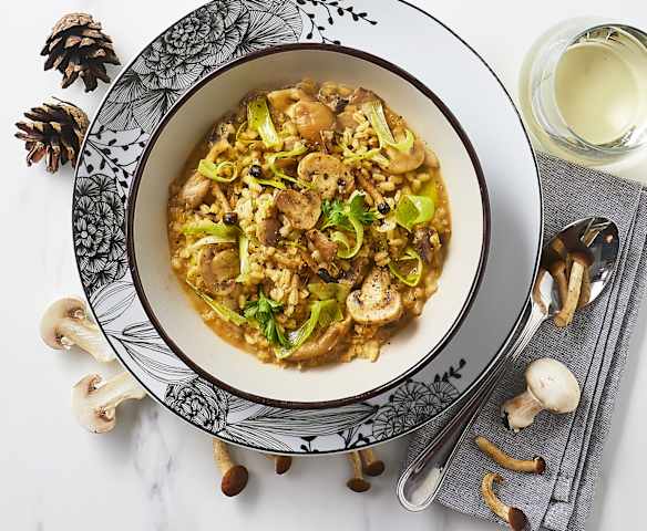 Minestra di orzo e funghi