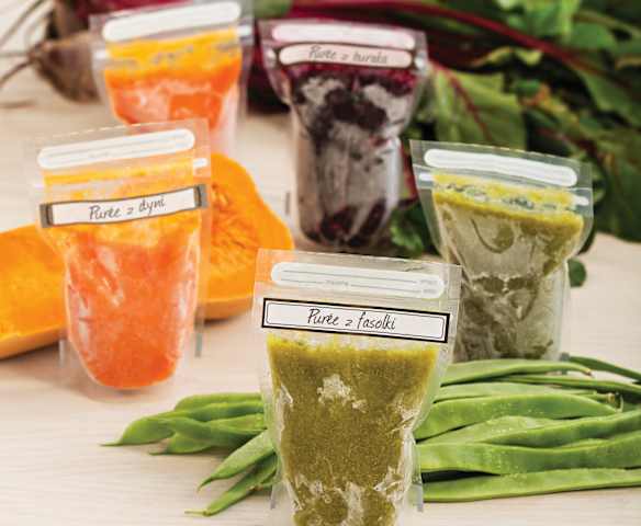 Purée z warzyw gotowanych na parze do zamrożenia (dla dzieci)