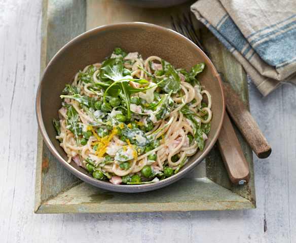 One Pot Pasta mit Schinken-Zitronen-Sauce
