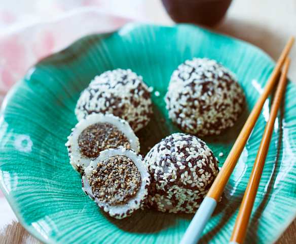 Mochis com recheio de sésamo