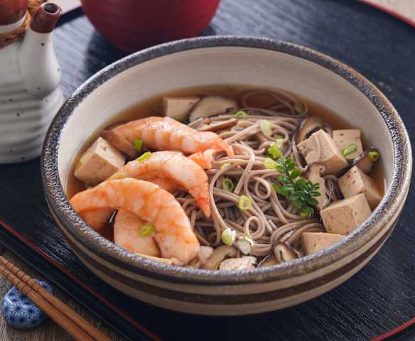 豆腐鮮蝦蕎麥湯麵