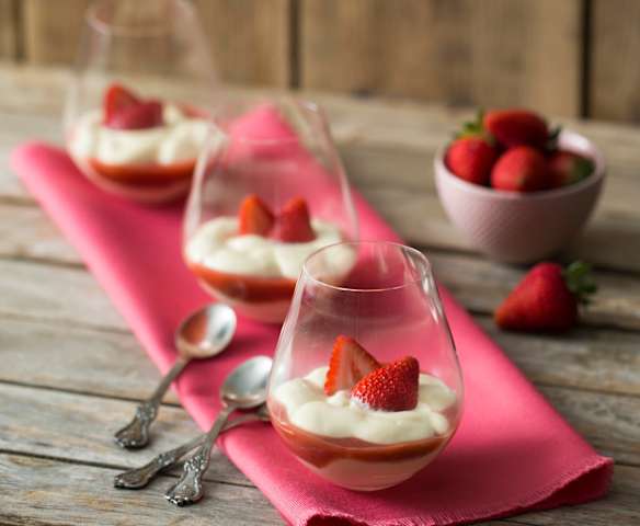 Rhubarb and strawberry fool Rhubarb and strawberry fool