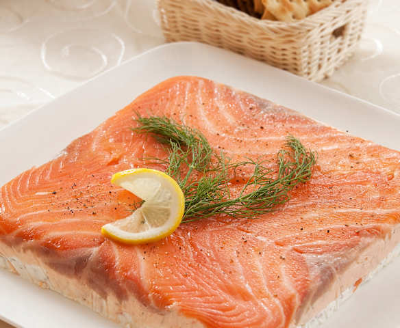 Milhojas de salmón ahumado