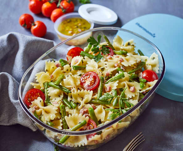 Bohnen-Tomaten-Nudel-Salat