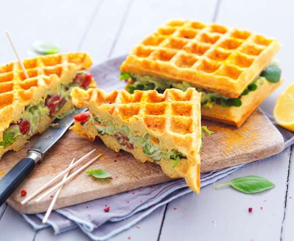Gaufres façon club sandwich