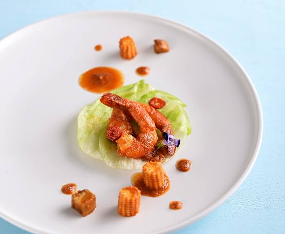 紅咖哩蝦溫沙拉