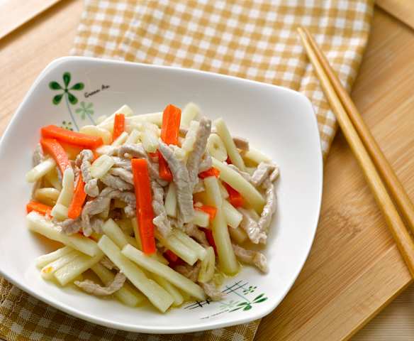 筊白筍炒肉絲 筊白筍炒肉絲