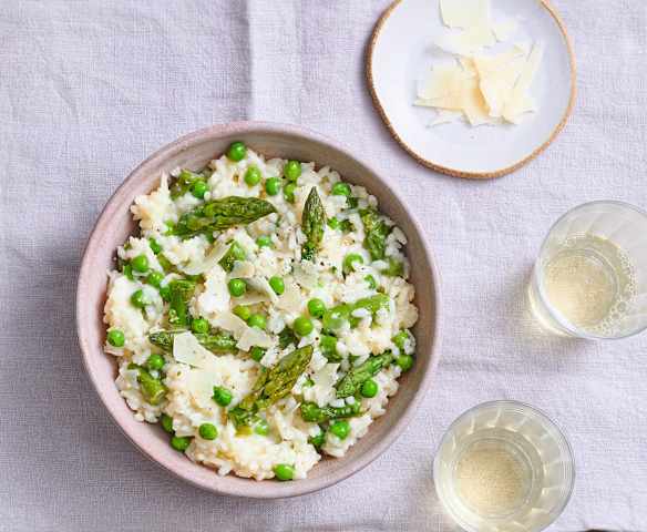Risotto aux asperges et petits pois