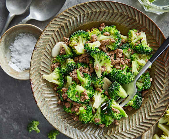 牛肉糜炒西兰花