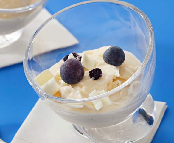 Helado de chocolate blanco