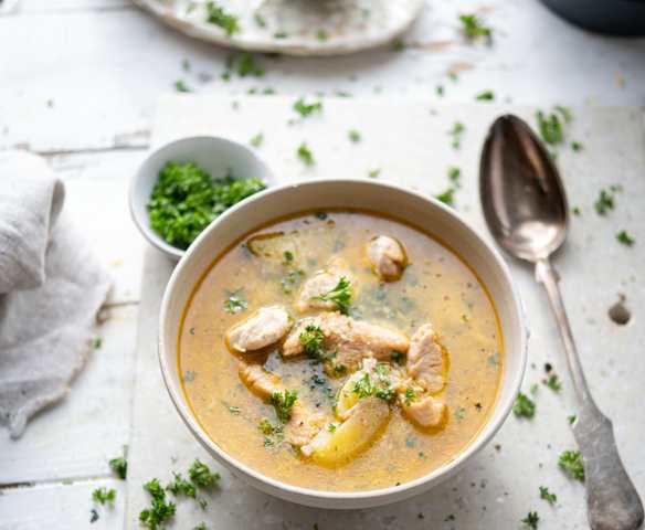 Zupa z rumienionym indykiem i kapustą pekińską (z osłoną noża miksującego 2.0)