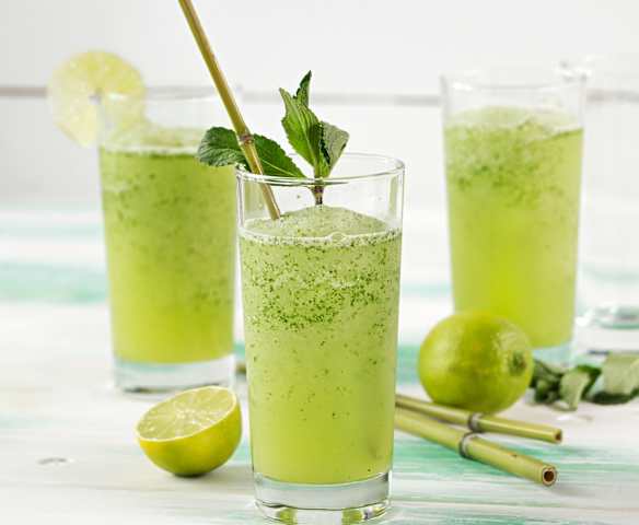 Granizado de lima y menta