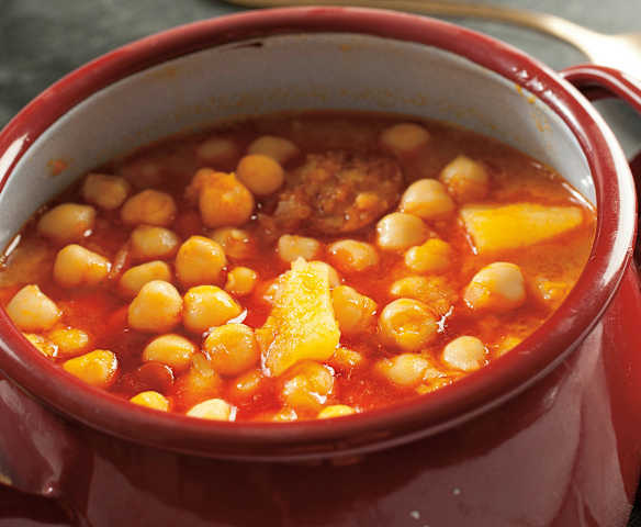 Guiso de garbanzos con verduras