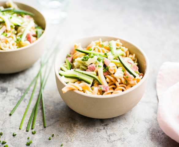Courgettes carbonara