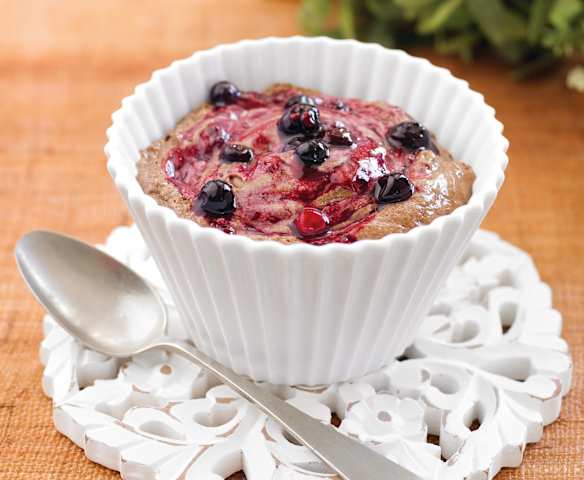 Mousse after eight com frutos silvestres