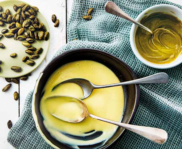 Crème pâtissière à la pistache