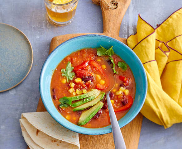 Soupe de tomates et haricots rouges