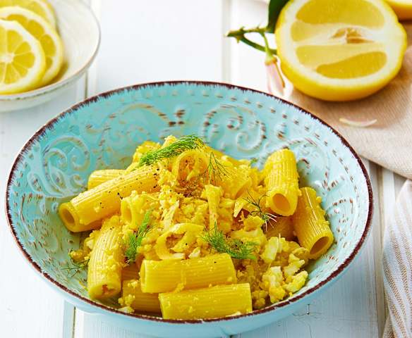 Pasta fredda al profumo di zafferano e limone