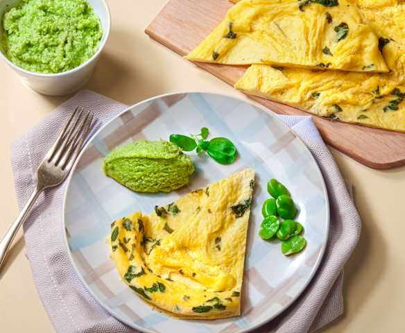 Frittata con battuto di fave