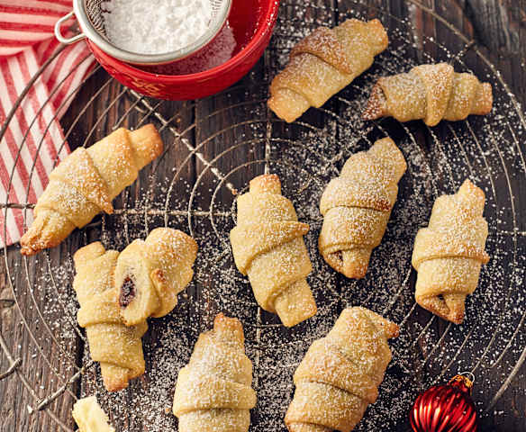 Rugelach mit Schokolade und Cranberrys