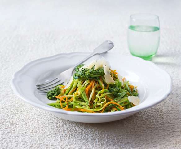 "Spaghetti" with spinach and mint pesto (Thermomix® Spiralizer, TM6)