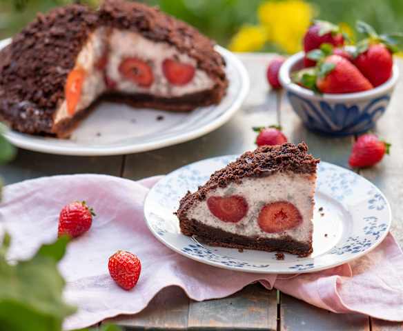 Kopiec kreta z truskawkami