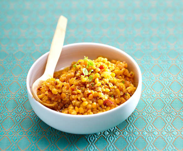 Lentilles corail et quinoa au curry