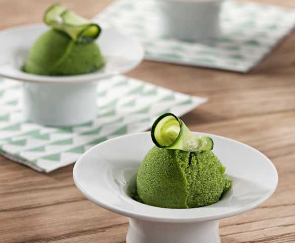 Sorbete dulce de pepino